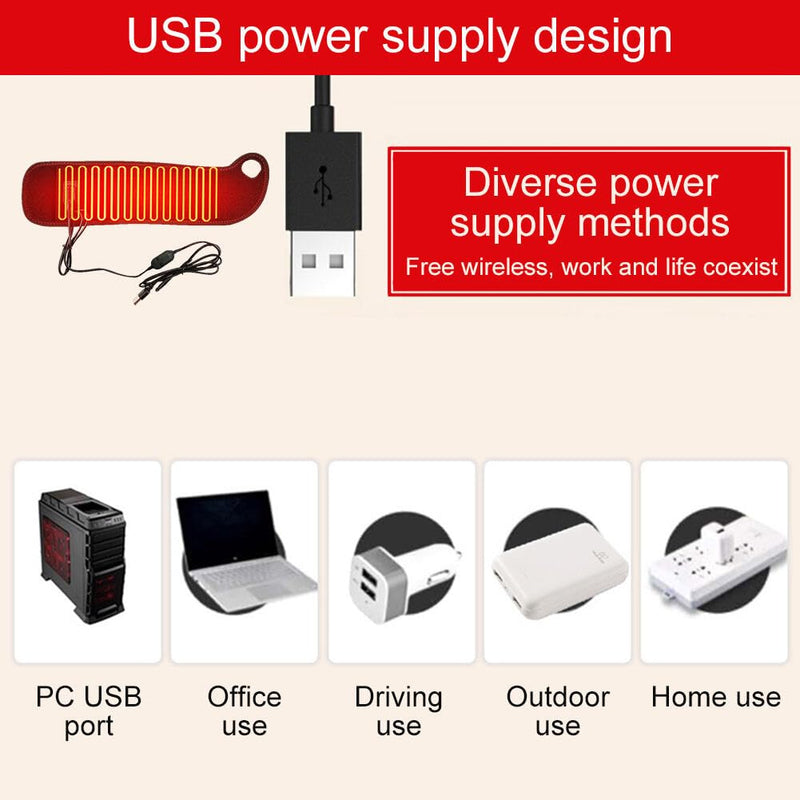 Electric Wrist Support with Heating Function Left/Right Hand | Hot Heater for Wrist Sprain & Joint Care | USB Heating | 3-Temperature Levels | Machine Washable | Black Left heating-CDB