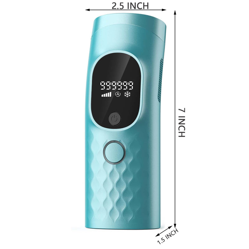 [Australia] - Laser Hair Removal for Women and Men - Permanent Painless Ice Cooling IPL Device Remover Machine with Shaver, Goggles, 999,999 Flashes for Body and Face, Corded Green 