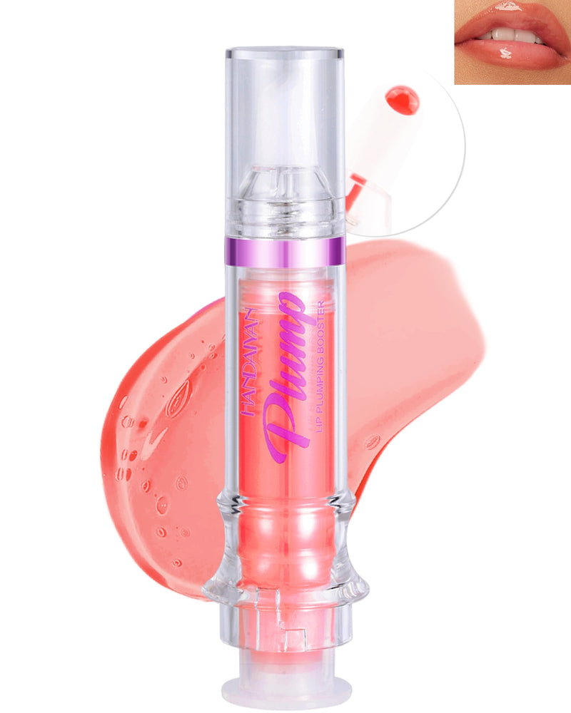 Spicy Lip Plumping Booster,Plumping Lip Oil with Chili Extract, High-Shine Smooth Fuller Lips, Hydrating & Volumizes Lip Glaze, Plump and Pout Lip Plumper Lipstick, Christmas Makeup Gift for Women-06# 06#