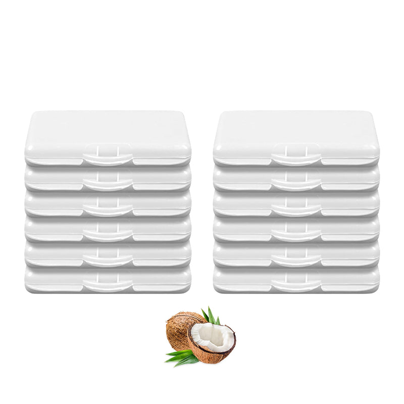 [Australia] - Carmel Orthodontic Wax in a Coconut Scented Box, Pack of 12, Relief for Braces, Dental Appliances, Damaged Teeth 