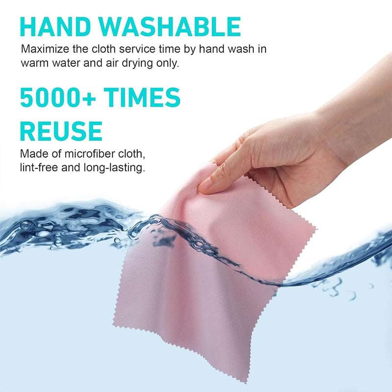 [Australia] - IBXWMNG Set of 10 microfiber cloths for glasses, screen, tablet, cell phone, camera - glasses cleaning cloths in 5 colored designs (18x15cm) 