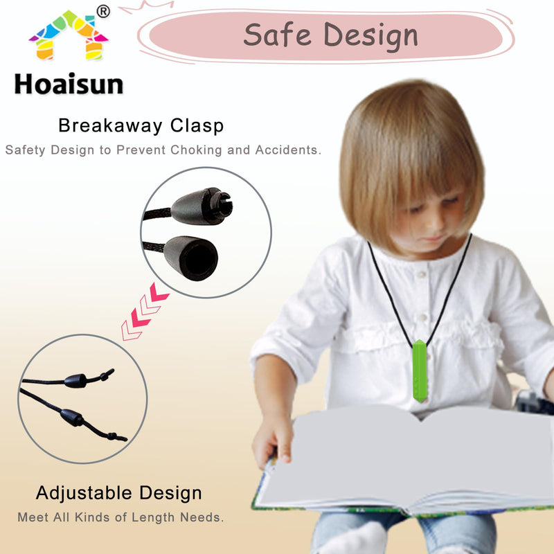 [Australia] - Chewy Necklaces for Sensory Kids, 6 Pack Chew Necklaces for Sensory Boys and Girls with Autism, ADHD, SPD, Chewing, Silicone Teething Necklace Chew Toys for Adults Reduce Anxiety Fidget 