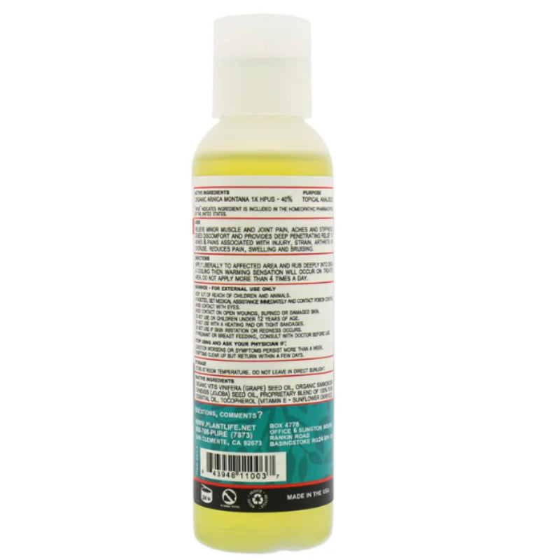 [Australia] - Plantlife Arnica Relieve Oil - Relieve Products are a Homeopathic Solution for Everyday Use - Works Quickly and Effectively - Made in California Unscented 4 Fl Oz (Pack of 1) 