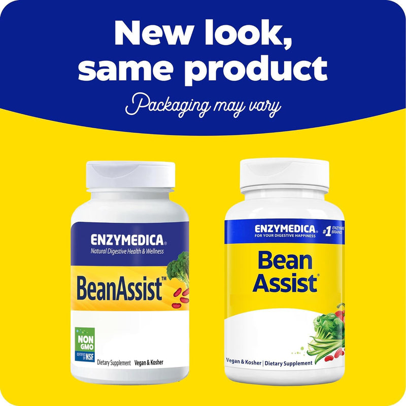 Enzymedica, BeanAssist, Digestive Support, 30 Capsules, Vegan, Gluten-Free, Soy-Free 30 count (Pack of 1)