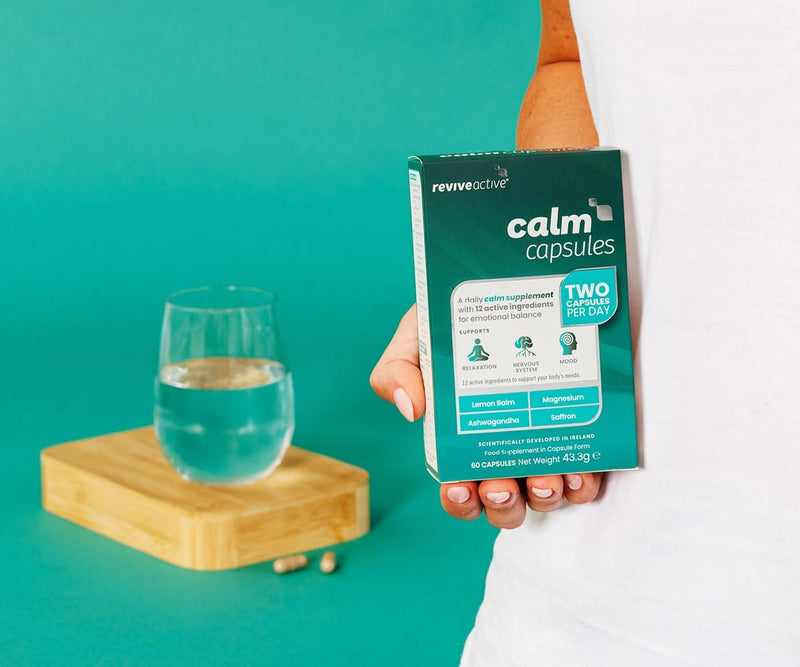 Revive Active Calm Capsules - 12 Active Ingredients - Ashwagandha with Essential Vitamins and Magnesium - Supports Energy Levels, Nervous System, Relaxation & Mood - 60 Capsules