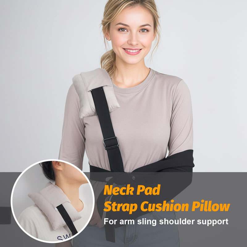 Arm Sling Cushion for Neck, Adjustable Sling Neck Cushion Pillow, Cotton Shoulder Support Pad with Seamless Design for Chest Heart Mastectomy Surgery Recovery Gifts