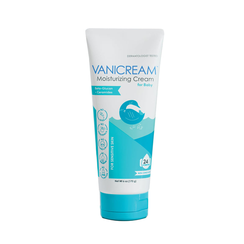[Australia] - Vanicream Moisturizing Cream for Baby, 6 Oz, Gentle, Hydrating Baby Lotion with Beta-Glucan & Ceramides, Formulated without Common Irritants for Sensitive Skin, All Ages 