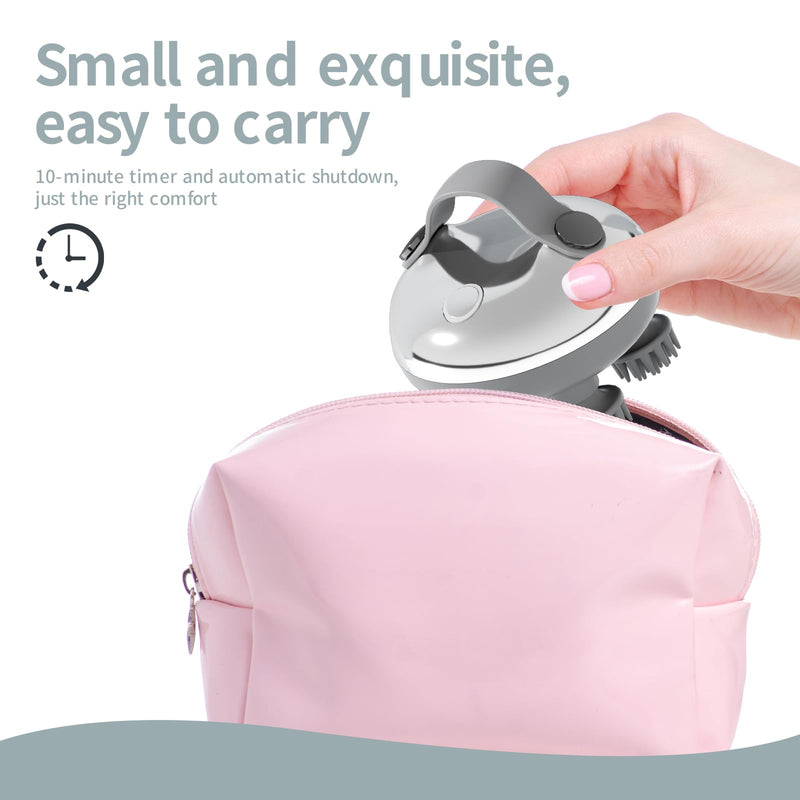 ScalpHero Smart Scalp Massager 2.0, Portable Heated Head with 128 Massage Nodes, Scalp Hero Electric Head Massager for Stress Relief, Deeply Clean Scalp Soothes Nerves & Promotes Hair Growth