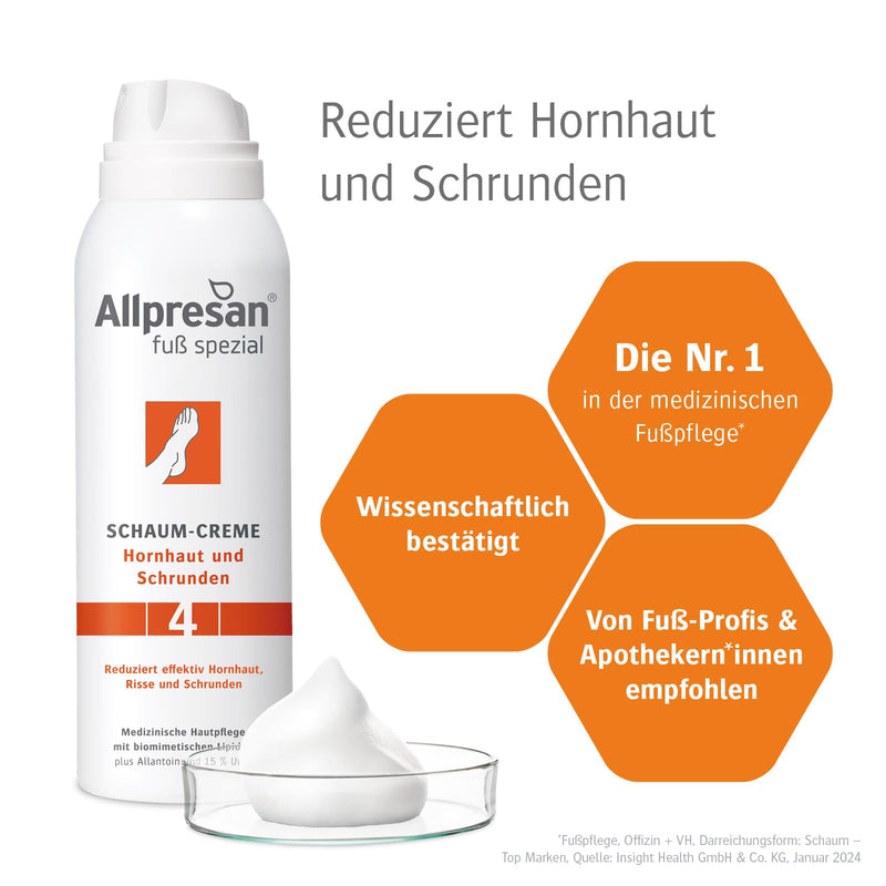 [Australia] - Allpresan foot special No. 4 foam cream - calluses and cracks - for daily care of calloused foot skin - 2x125 ml 