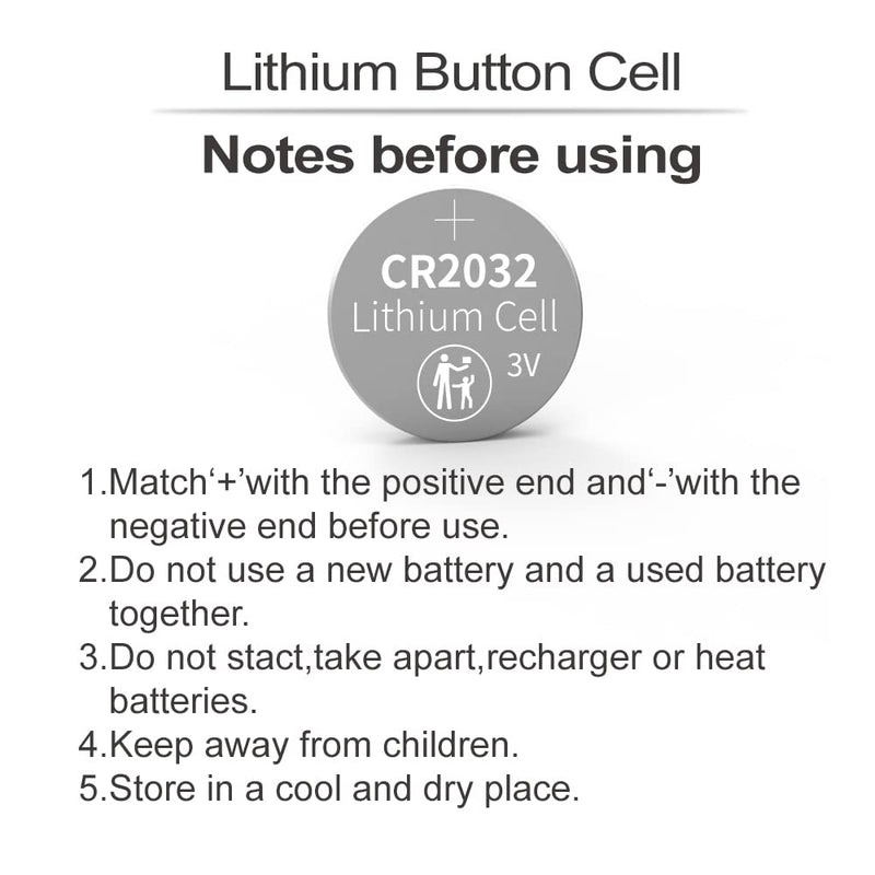 [Australia] - 40 Pack CR2032 Batteries, 3V Lithium Coin Battery for Small Electronic Devices, 5 Year Shelf Life 