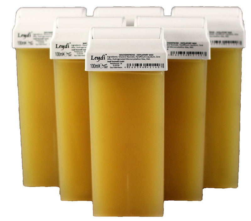 [Australia] - Leydi warm wax cartridges honey 6 pieces 100ml each - wax cartridge refill set 
