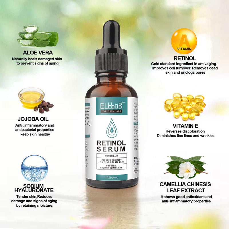 Day-Night Anti Aging Vitamin C Serum Retinol Serum For Face with Retinol & Amino Acids - Boost Skin Collagen,Hydrate & Plump Skin Facial Serum