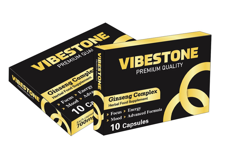 VIBESTONE Gold- Enhance Your Performance - Extra Strength Performance Enhancing Pills, Stamina Endurance Booster Gold Supplement Pills for Men - 10 Ginseng Capsules for Men UK