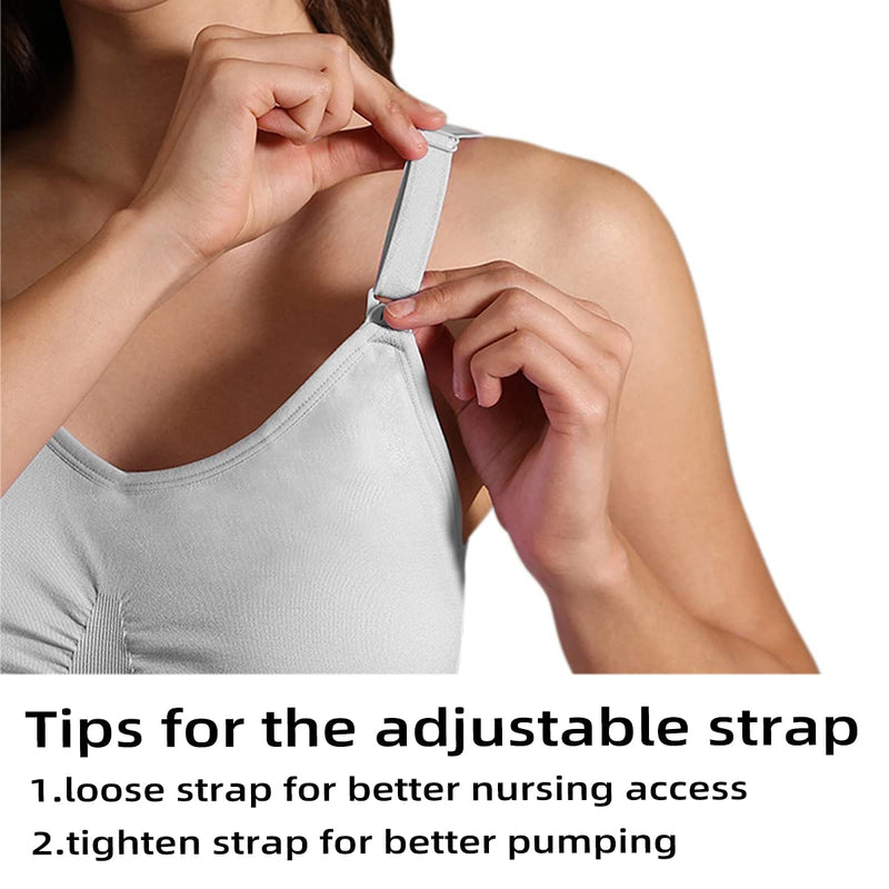 [Australia] - iloveSIA 3PACK Nursing & Pumping bra All in One Hands free Pumping bra XX-Large Black/Beige/Grey 