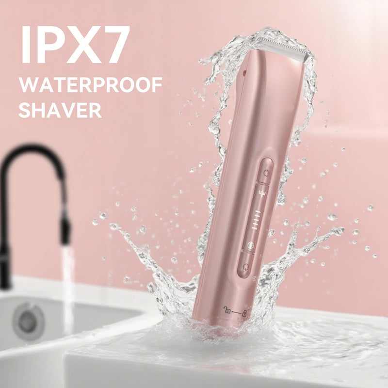 [Australia] - 2 in 1 Women Electric Shaver Dual Head Bikini Trimmer for Women IPX7 Waterproof Wet & Dry Use Body Hair Trimmer Replaceable Hair Remover for Bikini Underarm Leg Arm Body Face, Pink 