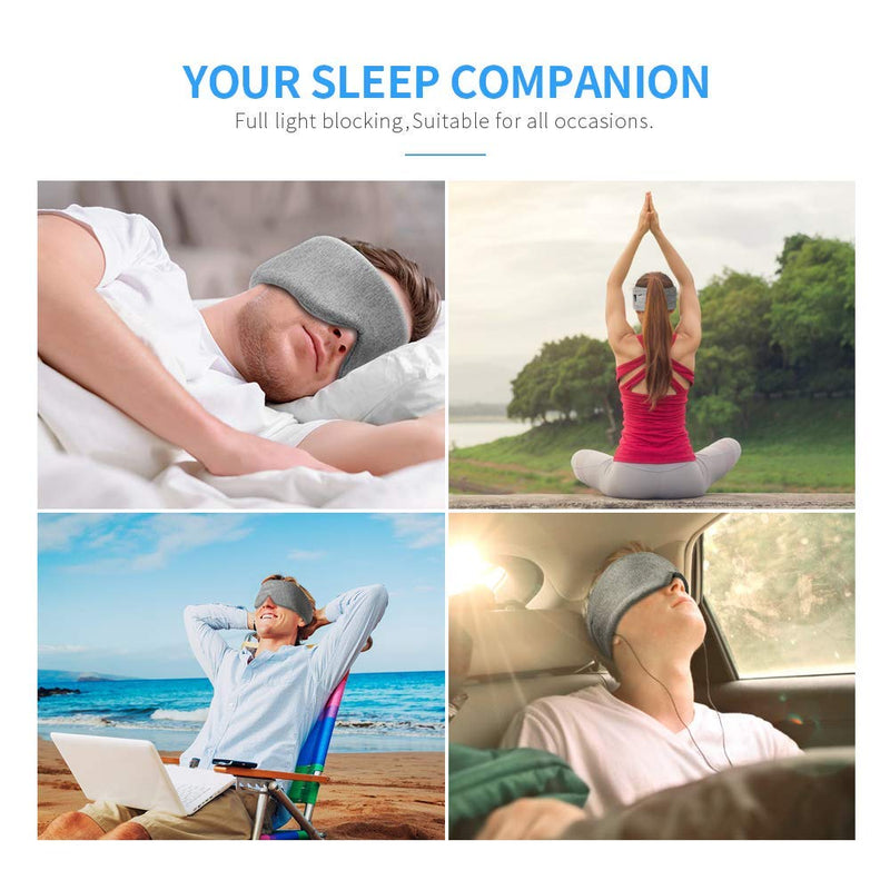 [Australia] - FRESHME Cotton Sleep Eye Mask for Men - Upgrade Design Blackout Side Sleeper Eyes Cover for Night Sleeping, Large Size Wide Soft Travel Airplane Blindfold with Adjustable Velcro Strap for Work Nap A-upgraded Nose Pad 