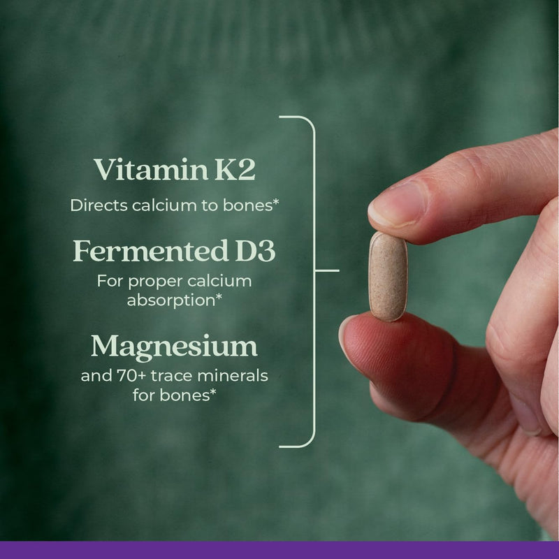 [Australia] - New Chapter Calcium Supplement - Bone Strength Organic Calcium with Magnesium, Vitamin D3+K2, 70+ Trace Minerals for Bone Health, Gluten Free, Easy to Swallow - 120 Slim Tablets 120 Count (Pack of 1) 