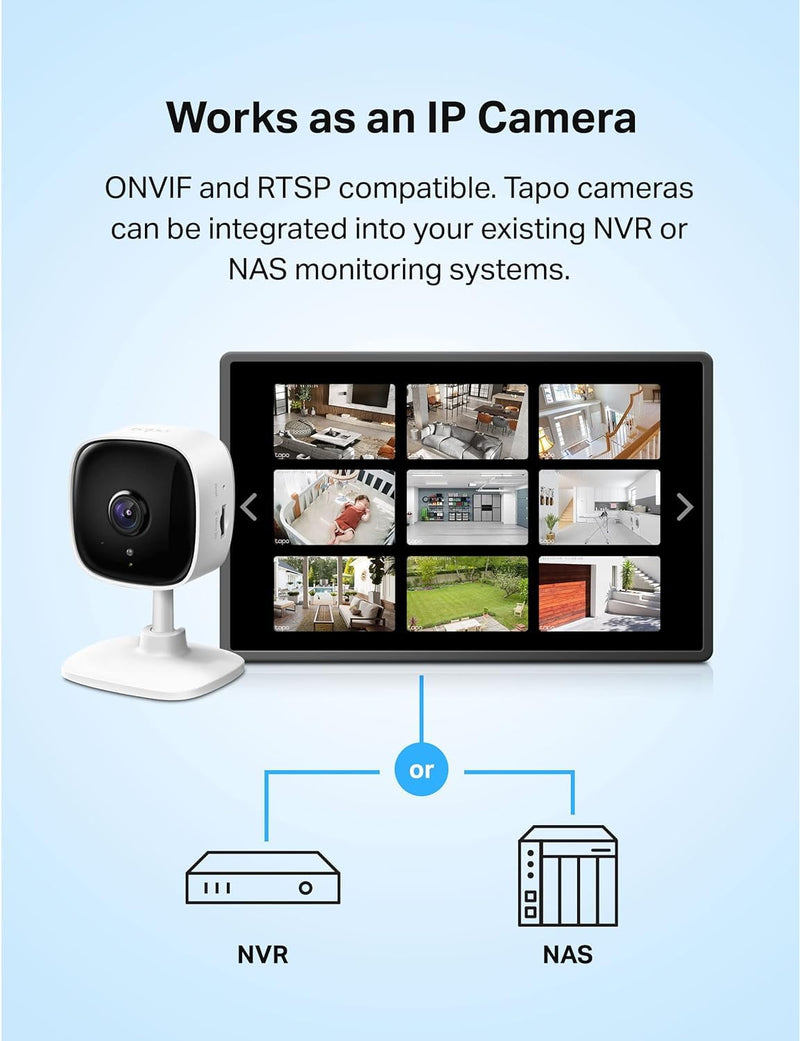 [Australia] - TP-Link Tapo 2K Security Camera for Baby Monitor, Dog Camera w/Motion Detection, 2-Way Audio, Night Vision, Cloud & SD Card Storage (Up to 256 GB), Works w/Alexa & Google Home, 2-Pack (Tapo C110P2) White 2 Pack 