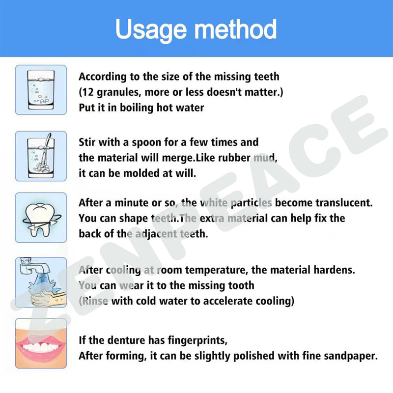 [Australia] - Tooth Repair Kit-Thermal Fitting Beads Granules and Fake Teeth for Temporary Fixing Missing and Broken Tooth，Replace a Missing Tooth in Minutes for Women and Man (Natural Yellow) 