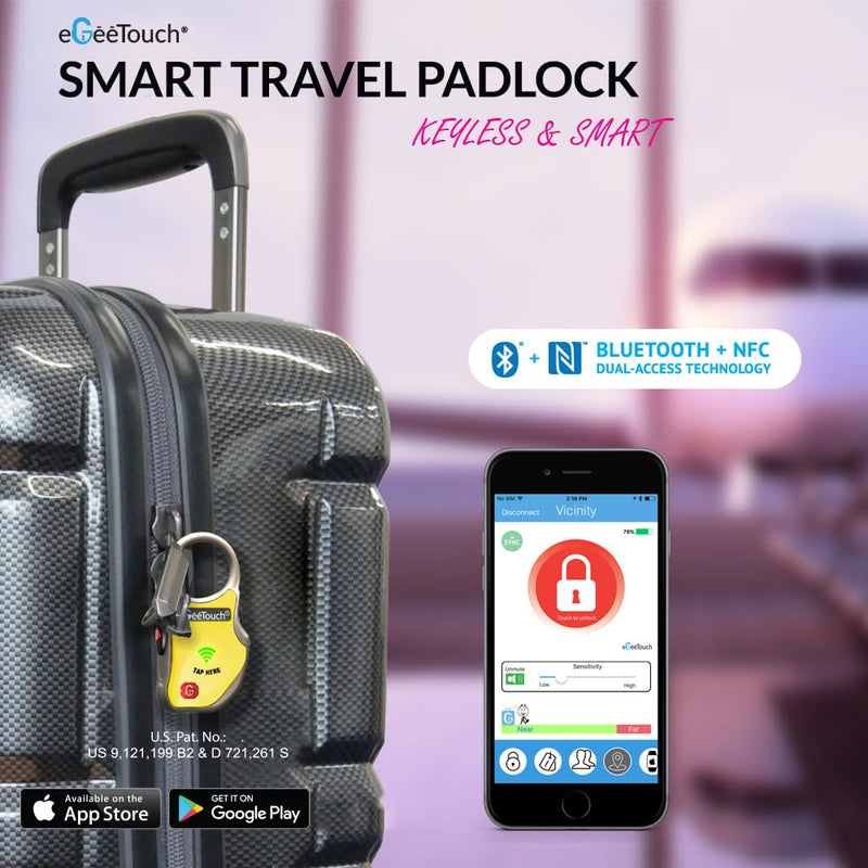 Smart Travel Lock-Secure & Track Your Luggage/Backpack Anywhere You go.. (Mix 2 Pack) One Size Mix 2 Pack
