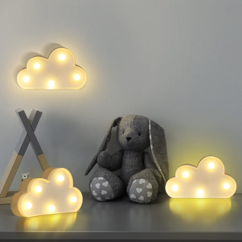 3 Pcs LED Cloud Night Light Can Be Hung On The Wall Kids Room Room Light, Suitable for Birthday Party Holiday Decoration Baby Room Nursery Decoration (Cloud) Clound