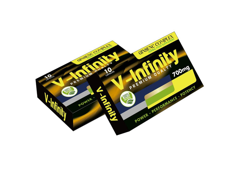 V-Infinity Gold - Enhance Your Performance - Extra Strength Performance V-Infinity Gold Pills, Stamina Endurance Booster Gold Supplement Pills for Men - 10 Ginseng Capsules