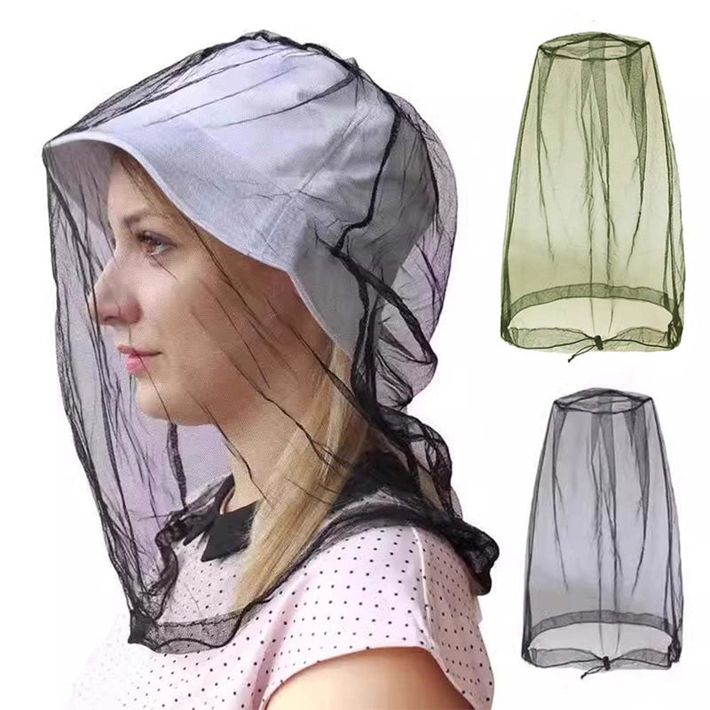 [Australia] - Pack of 3 premium mosquito net heads for insects, fly and insect protection, ultra large and long, extra fine holes for camping, hiking, fishing, gardening, safari, suitable for all hats head net 