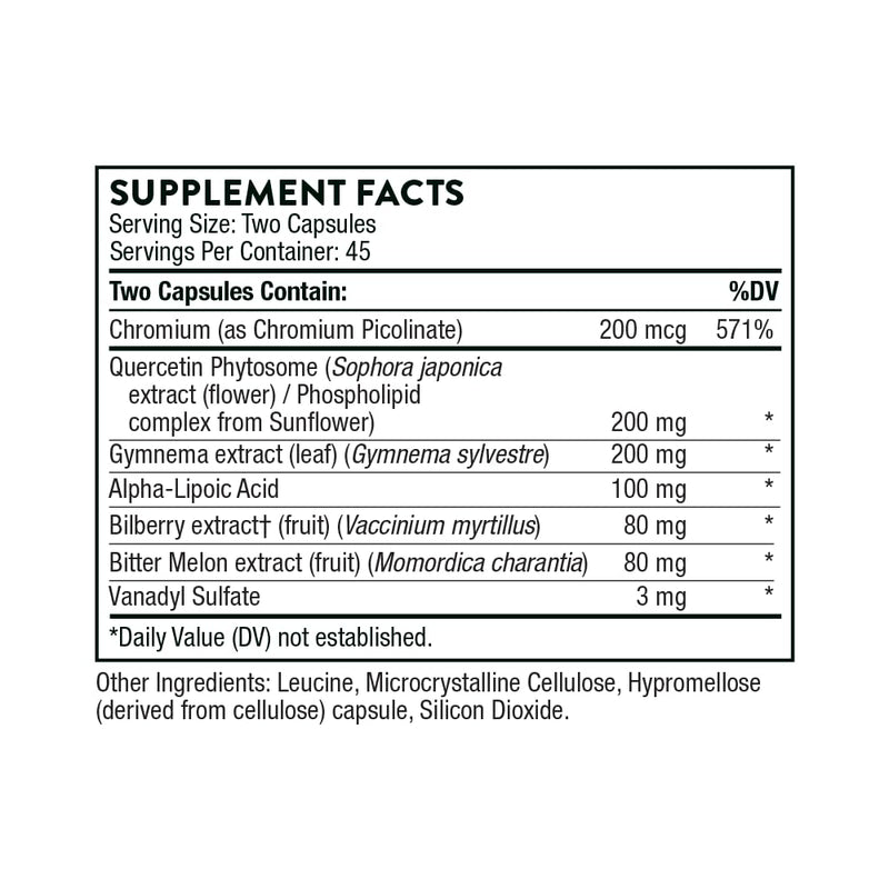 [Australia] - THORNE Diabenil - Support for Maintaining Health - with Chromium, ALA, and Quercetin Phytosome - 90 Capsules 