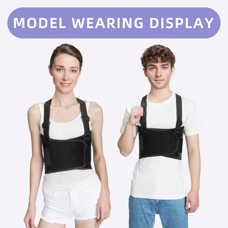[Australia] - Rib Brace for Women,Breathable Chest Belt Support for Rib Injury, Fracture, Dislocated Ribs Protection and Post-Operative Recovery,Men Rib Protector for Back Crack (Large) Large 