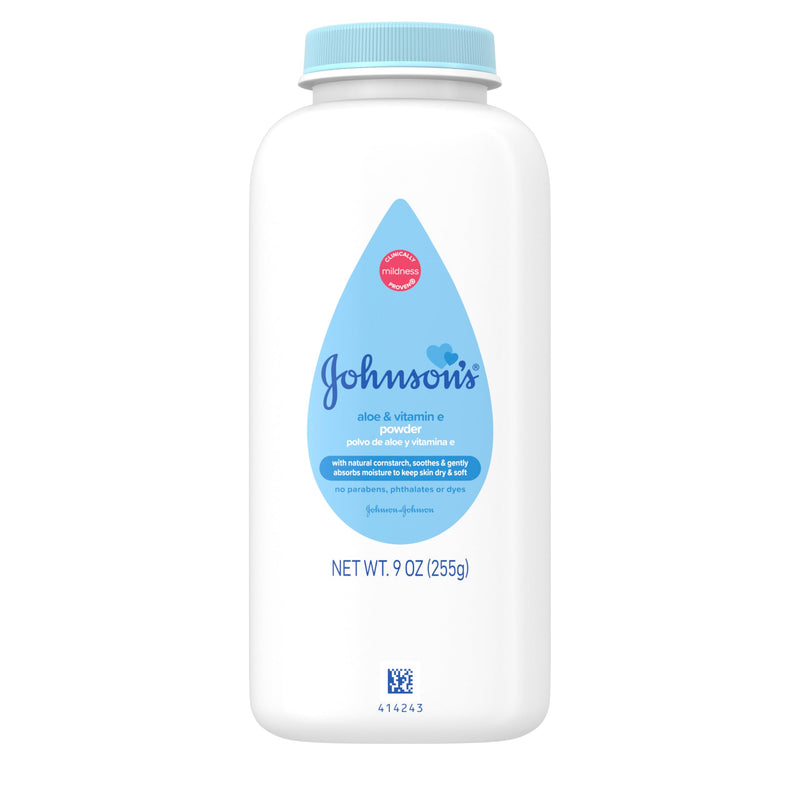 [Australia] - Johnson's Naturally Derived Cornstarch Baby Powder, Aloe & Vitamin E for Delicate Skin, Hypoallergenic, Free of Talc, Parabens, Phthalates & Dyes, Silky for Gentle Baby Skin Care, 9 oz White 1.5 Ounce (Pack of 1) 