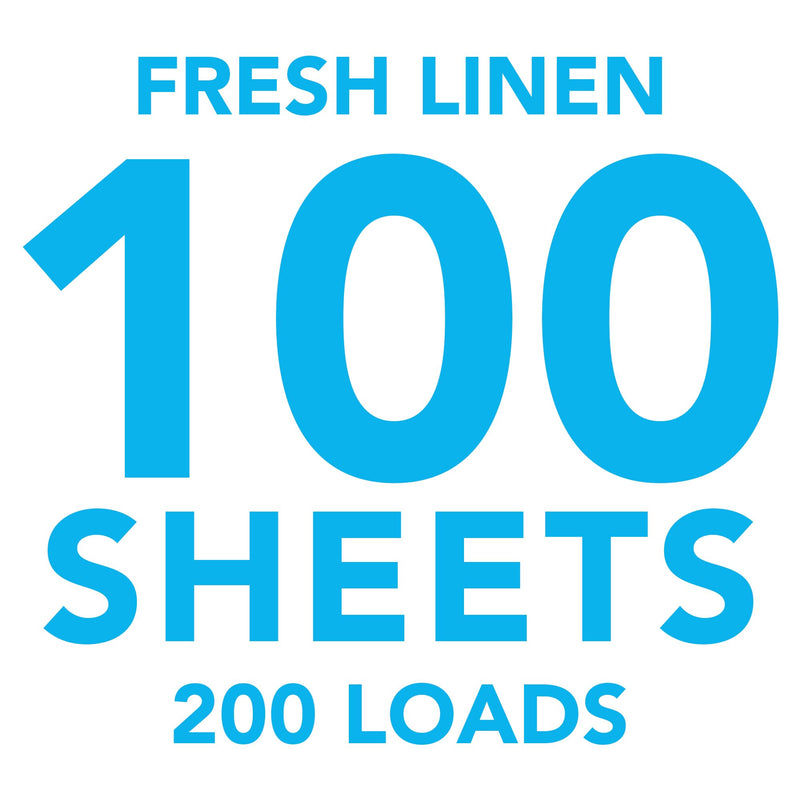 [Australia] - Eco Friendly Laundry Detergent Sheets (100 sheets 200 loads) - Plant based Free and Clear Strips for HE machine, travel, home clothes washing (Fresh Linen) 100 pack - Fresh Linen Scent 