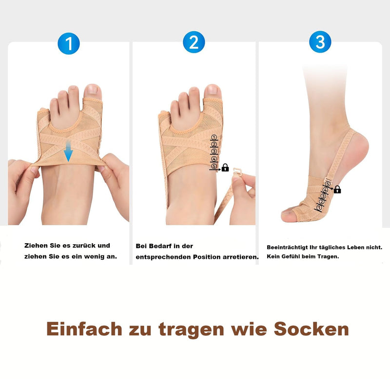 [Australia] - LAPLUIE Hallux Valgus Corrector, Big Toe Tail Toe Pain Relief, Hallux Valgus Bandage, Hammer Toe Correction (L) L 