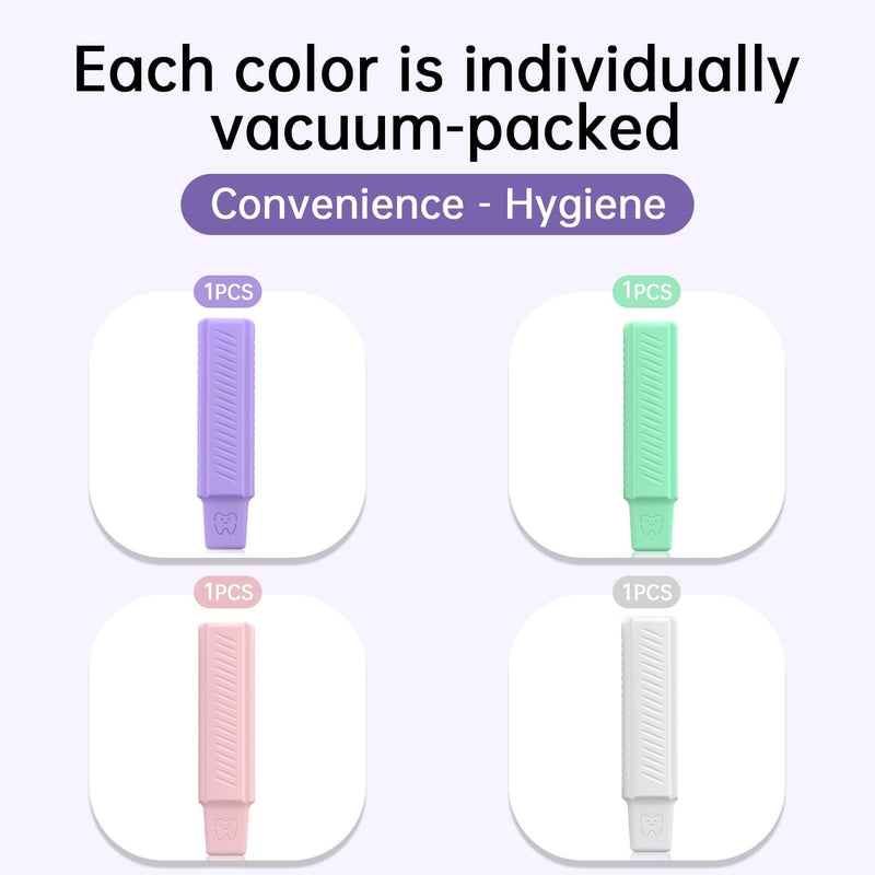 [Australia] - HEMILAB¬Æ 4 Pack Aligner Chewies, Handheld Cute Aligner Chompers, Compatible with Invisalign Braces, Aligners, Retainers 4 Pack - Multicolor 