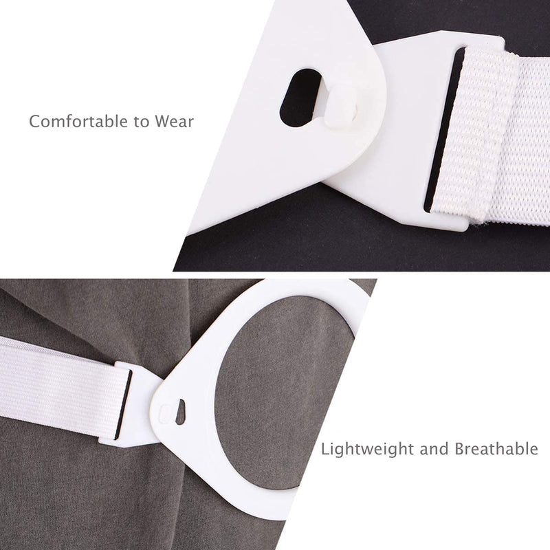 [Australia] - MUYU Lightweight Ostomy Belt, Portable Length Adjustable Strap Ostomy Hernia Belt, for Post-Operative Care After Colostomy Ileostomy Surgery. White 