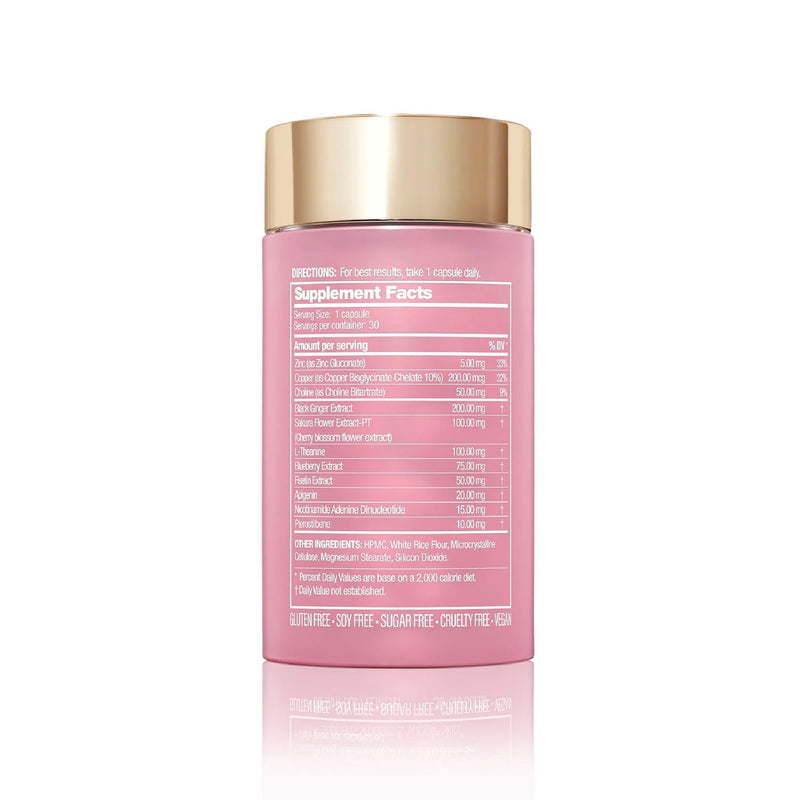 Halo Beauty Sakura Anti-Aging Collagen Support Supplement | Skin Longevity & Cellular Renewal with Cherry Blossom, NAD+ & Botanical Blend | Vegan Skin Health Capsules | 1-Month Supply