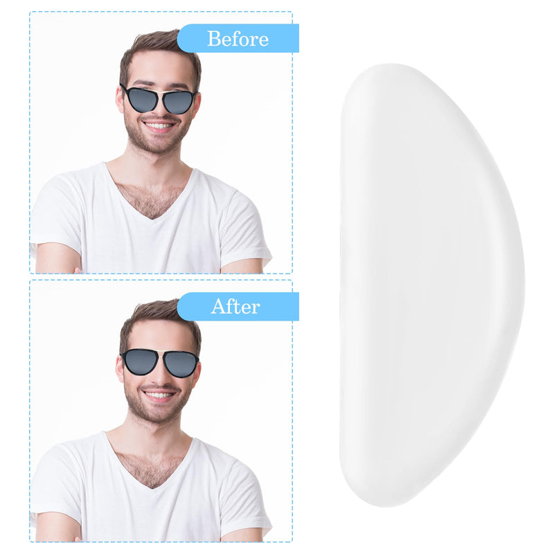[Australia] - Qianyu 24 Pairs of Non-Slip Glasses Pads Self-Adhesive Glasses Nose Pads Soft Silicone Glasses Pads Nose Thin Glasses Nose Pad for Full Format Sunglasses Glasses Accessories Summer Men Women Transparent 