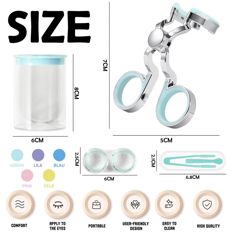 [Australia] - Contact Lens Tweezers for Soft Lenses, Aid for Contact Lenses, Soft Hard Contact Lens Inserter Remover, Contact Lens Carrying Tool, Contact Lens Support for Women Men Purple 