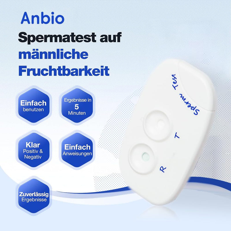 [Australia] - Anbio 2 x fertility test sperm test for men: sperm test | Fertility rapid test for desire to have children - measures the concentration of sperm 