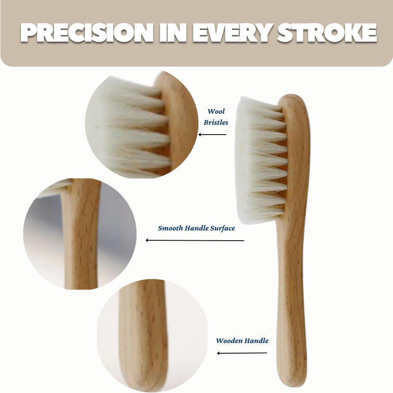 2Pcs Professional Barber Brush & Neck Duster Set – Soft Bristle Barber Brushes for Hair Cleaning, Styling & Clipper Dust Removal – Essential Barber Neck Duster for Salons & Barbershops