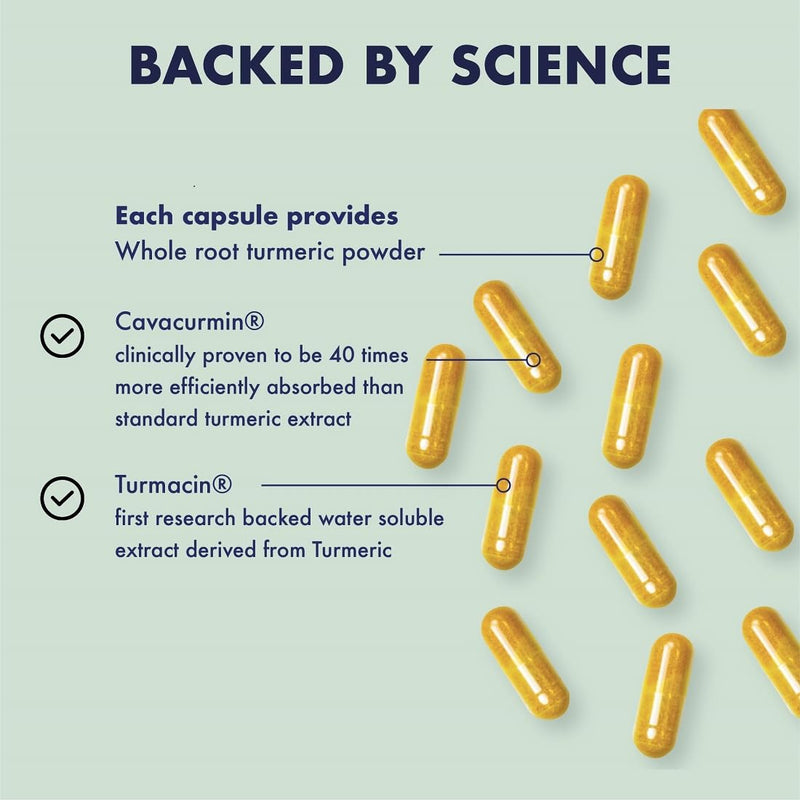 Higher Nature - Turmeric Capsules High Strength - Powerful Support - Tumeric Curcumin Supplement - Vegan - 60 Capsules