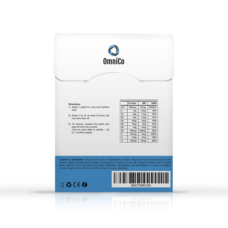 OmniCo - B12 Energy Patches – 30 Pack
