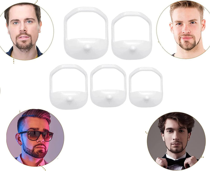 [Australia] - LATRAT 5 pieces beard stencils, goatee shaving stencil, transparent beard shaper, styling stencil, for men for goatee mustache 