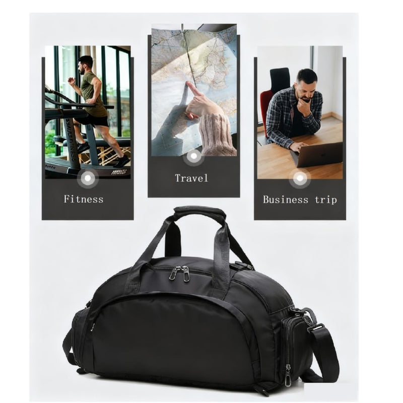 Large Waterproof Gym Bag Dry Wet Separate Compartment Sports Duffle Bag with Shoulder Strap for Travel, Fitness, Outdoor (50L)