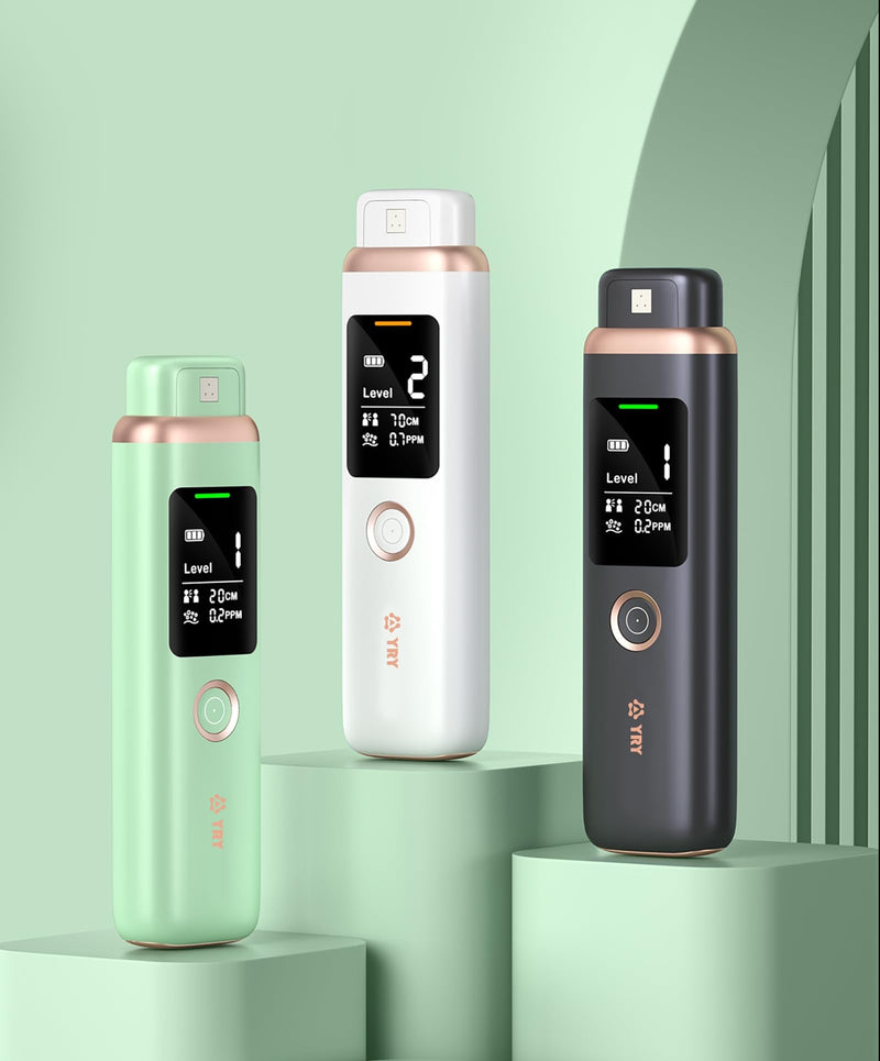 [Australia] - YRY Smart Breath Odor Detector, Portable Halimeter for Bad Breath, Precise MEMS Sensor, 32-bit CPU, Auto Calibration, 30-Day Rechargeable Battery 