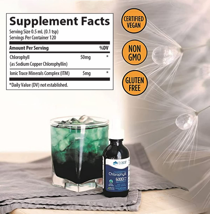 [Australia] - Trace Minerals | Concentrated Ionic Chlorophyll | Supports & Immune Function | Antioxidant | Supports Blood & Energy | Mint Flavored | 2.0oz 6,000mg/bottle 