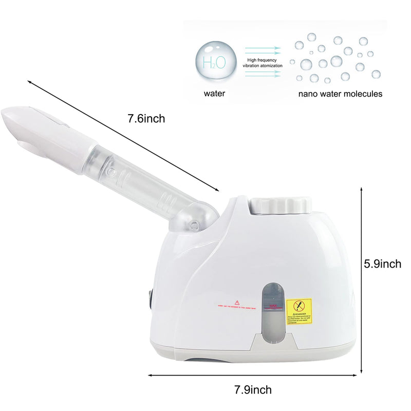 [Australia] - Facial Mist Steamer,YOKYAK Facial Steamers with 360° Rotatable Sprayer, Face Steamer for Facial Deep Cleaning, Hot Mist Humidifier Steam for Face Spa Sinuses Moisturizing, Homeuse or Salon 