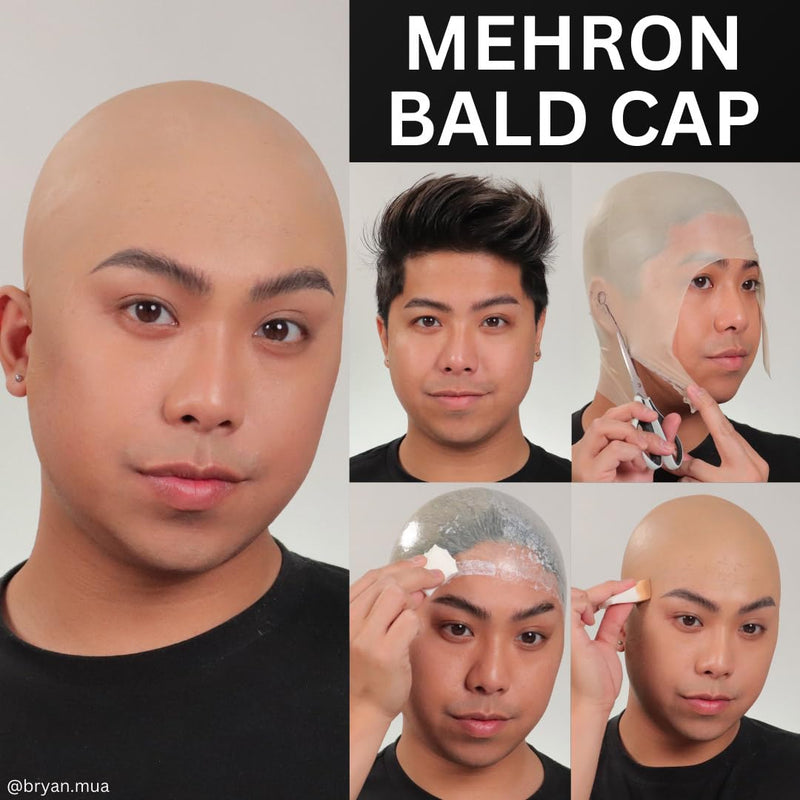[Australia] - Mehron Makeup Premium Character Kits| Makeup Kits for Halloween & Cosplay| Made in the USA | Complete Kit | Includes Tools & Instructions on How to Create the Look | (Bald Cap) Bald Cap 