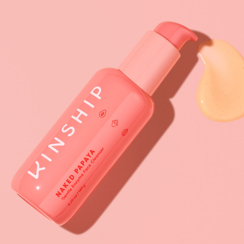 Kinship Naked Papaya Hydrating Gentle Cleanser | Natural Cream Face Wash | Vitamin E, Jojoba Oil Facial Cleanser | Makeup Remover | Sensitive Skin Care (5.25 Oz) 5.25 Ounce (Pack of 1) No Color