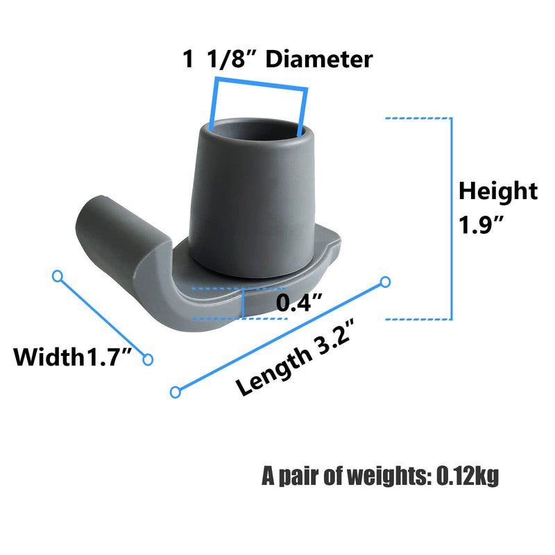 [Australia] - Walker Ski Glides - 2 Pack Universal Fit Walker Accessories for Seniors Folding Walkers - Walker Feet Replacement, Gray 