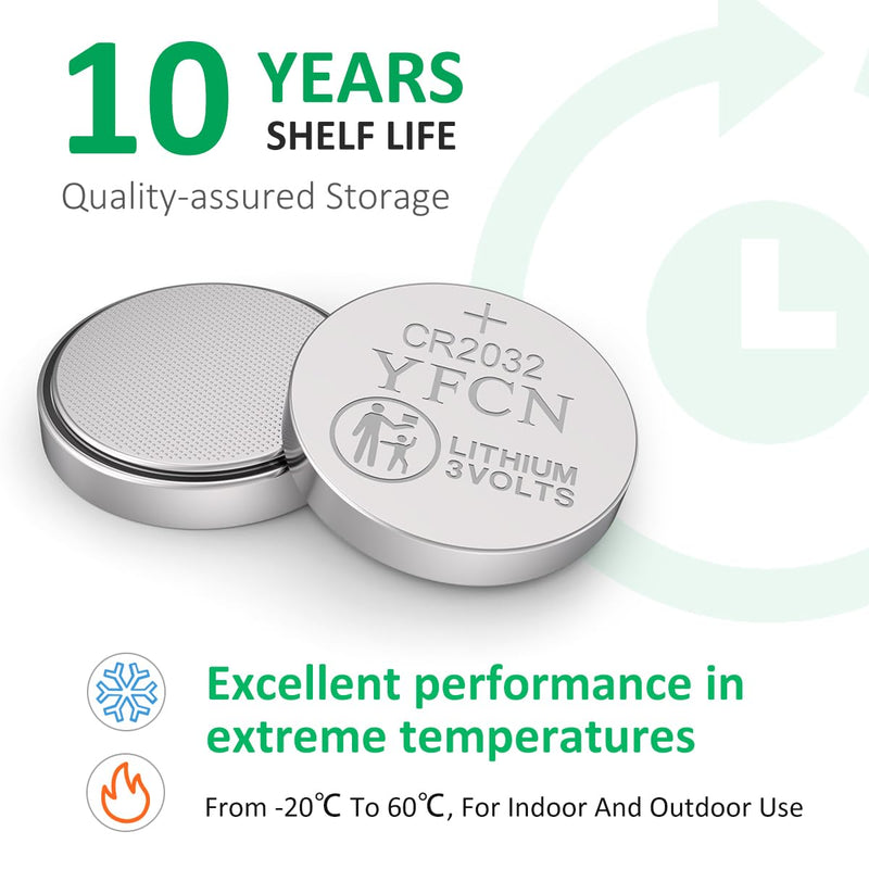 [Australia] - CR2032 Battery 3V Lithium Batteries 5 Count Pack CR2032 Batteries - CR 2032 Coin Cell Batteries for AirTag, Key Fob, Remotes- 10 Years Shelf Life 1 Count (Pack of 5) 
